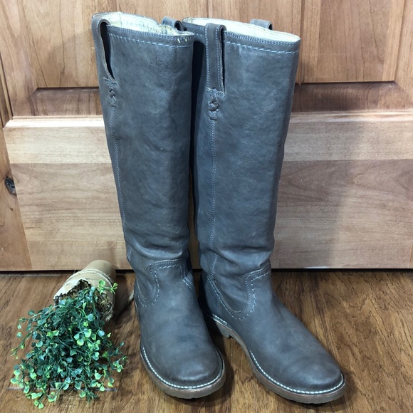 Frye Gray Heeled Boots - Picture 1 of 14
